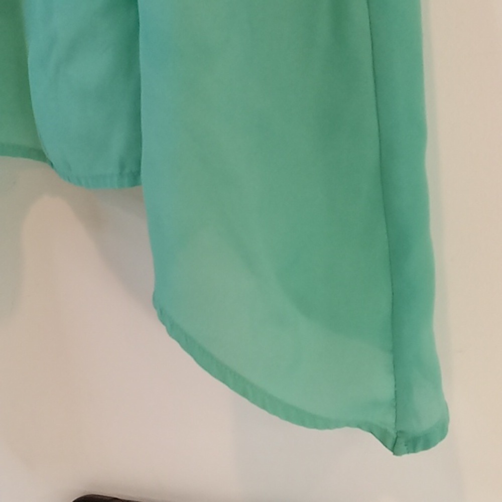 Torrid Strap Tank Top Blouse Turquoise Summer ☀️ Women's Sz 0 EUC NICE! - Picture 6 of 16